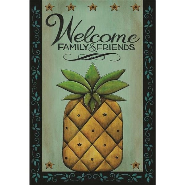 Magnolia Garden Flags Magnolia Garden Flags M070021 30 x 44 in. Welcome Pineapple Polyester Garden Flag; Large M070021